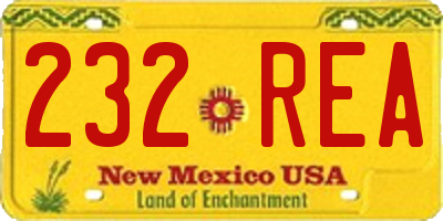 NM license plate 232REA