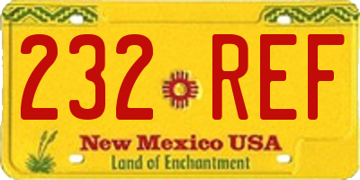 NM license plate 232REF