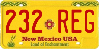 NM license plate 232REG