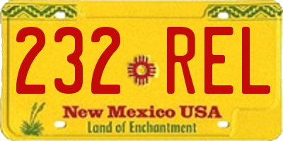 NM license plate 232REL