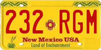 NM license plate 232RGM
