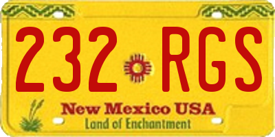 NM license plate 232RGS