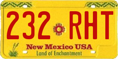 NM license plate 232RHT