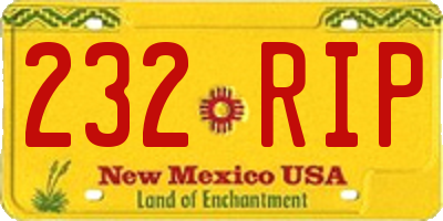 NM license plate 232RIP