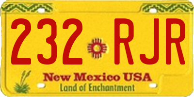 NM license plate 232RJR