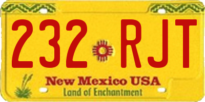 NM license plate 232RJT