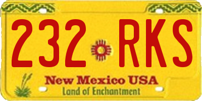 NM license plate 232RKS
