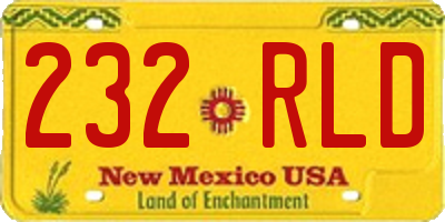 NM license plate 232RLD