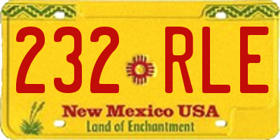 NM license plate 232RLE