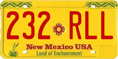 NM license plate 232RLL