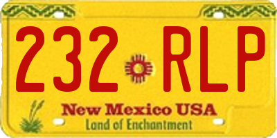 NM license plate 232RLP