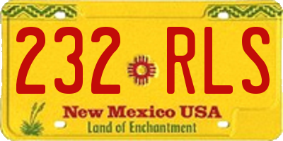 NM license plate 232RLS