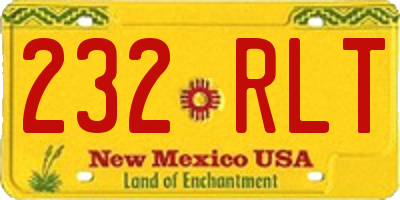 NM license plate 232RLT