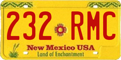 NM license plate 232RMC