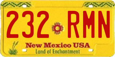 NM license plate 232RMN