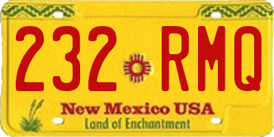 NM license plate 232RMQ