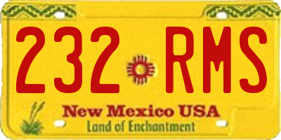 NM license plate 232RMS