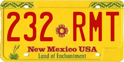 NM license plate 232RMT