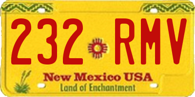 NM license plate 232RMV