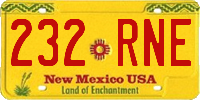 NM license plate 232RNE