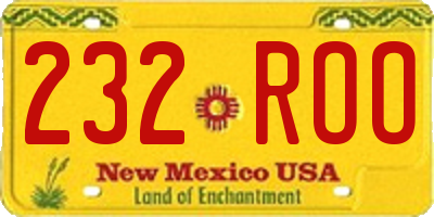 NM license plate 232ROO