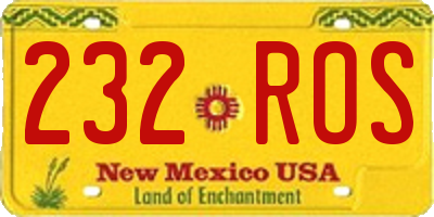NM license plate 232ROS