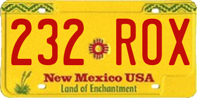 NM license plate 232ROX