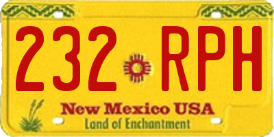 NM license plate 232RPH