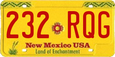 NM license plate 232RQG