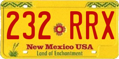 NM license plate 232RRX