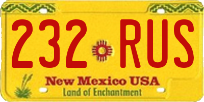 NM license plate 232RUS