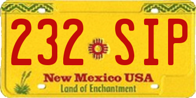NM license plate 232SIP