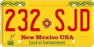 NM license plate 232SJD