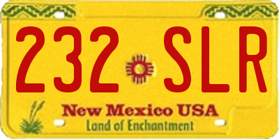 NM license plate 232SLR