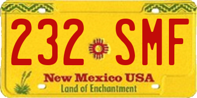 NM license plate 232SMF