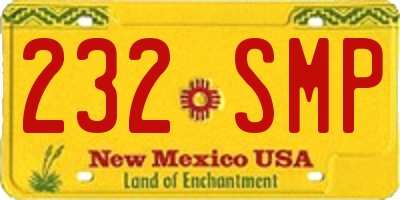 NM license plate 232SMP