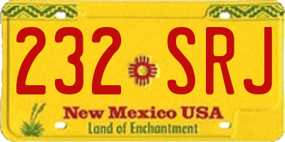 NM license plate 232SRJ