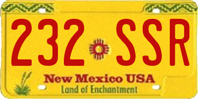 NM license plate 232SSR
