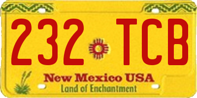 NM license plate 232TCB