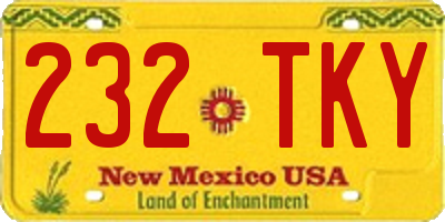 NM license plate 232TKY