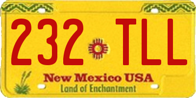 NM license plate 232TLL