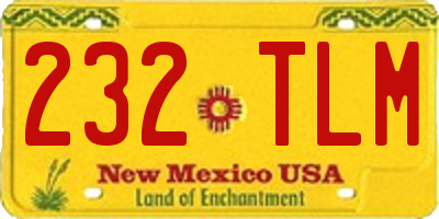 NM license plate 232TLM