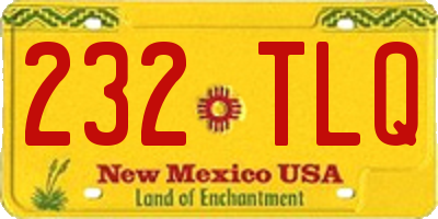 NM license plate 232TLQ