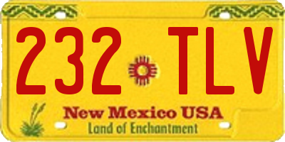 NM license plate 232TLV