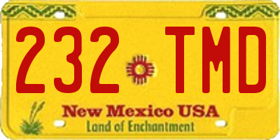 NM license plate 232TMD