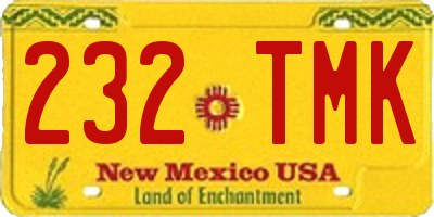 NM license plate 232TMK