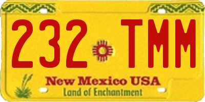 NM license plate 232TMM