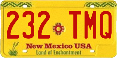 NM license plate 232TMQ
