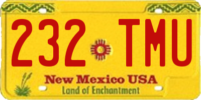 NM license plate 232TMU