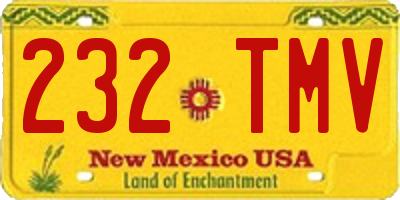 NM license plate 232TMV